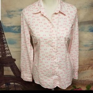 Merona bicycle print button down shirt